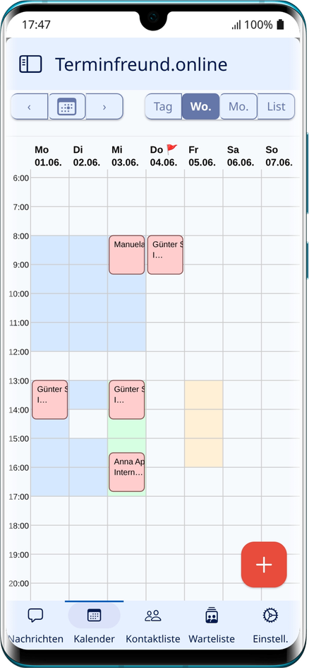 Terminfreund App Ansicht 2